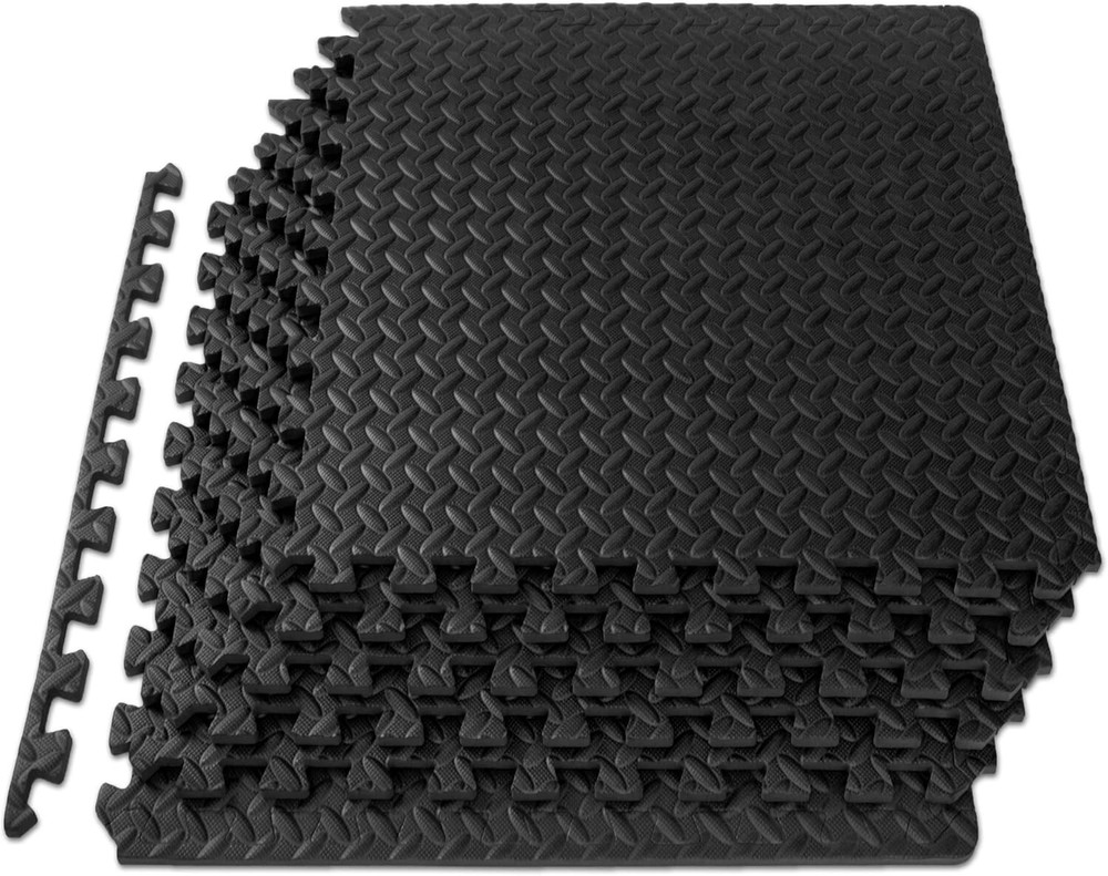 ProsourceFit Puzzle Exercise Mat ½ in, EVA Interlocking Foam Floor Tiles for Hom