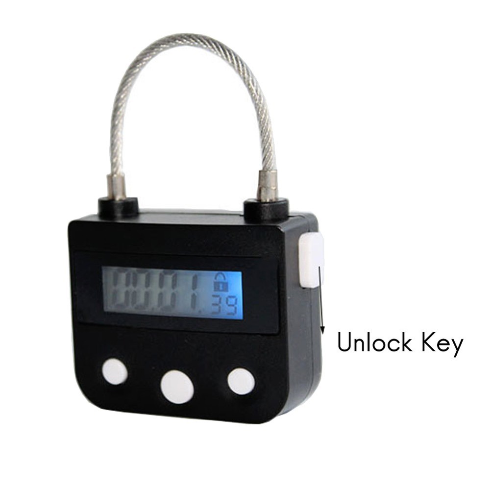 Metal Timer Lock Multi-Function Timer Padlock Black G6V17768