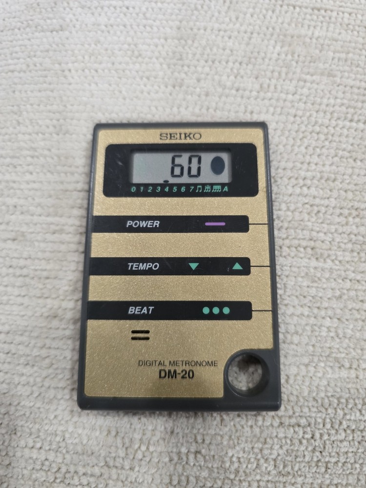 Seiko DM-20 Digital Metronome Tested Working Compact White