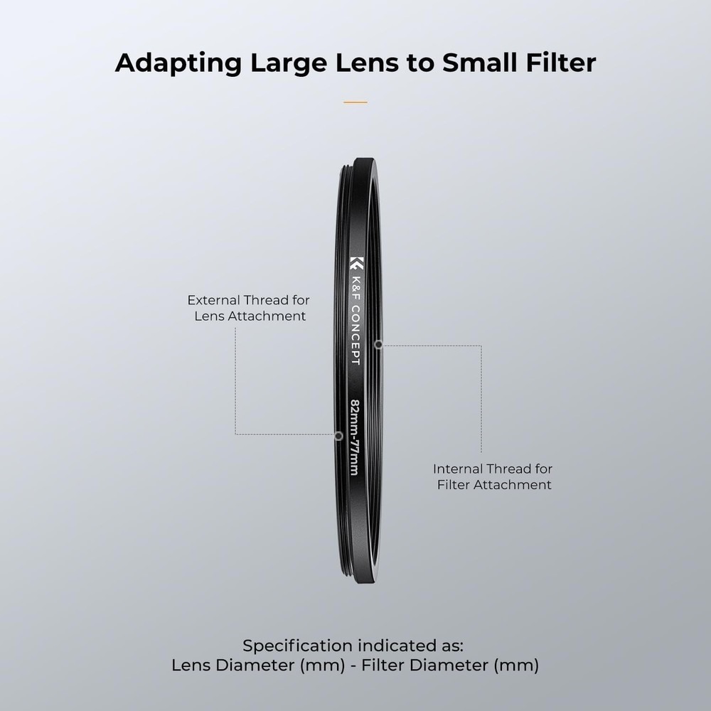 11Pc Lens Filter Adapter Rings Set - Metal Construction