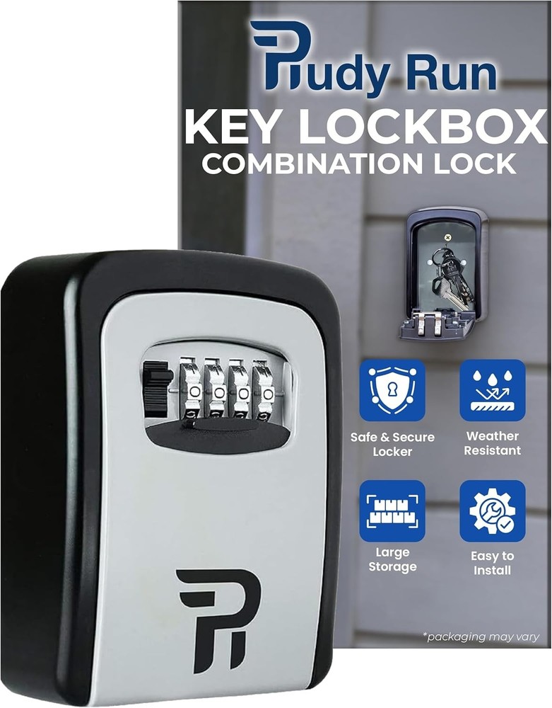 Spacious Key Lock Box with 4-Digit Code - Easy Install for Realtors and Homes
