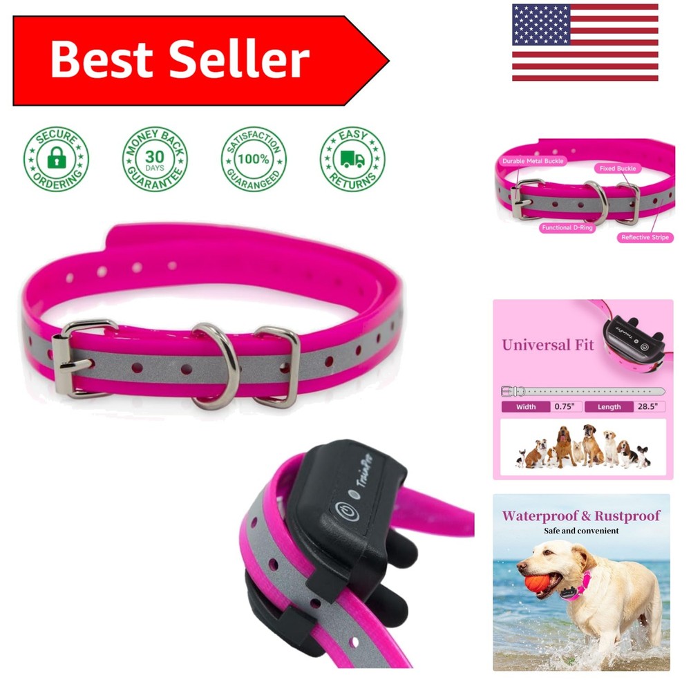 Adjustable 27½” Dog Training Collar Strap - Universal Fit with Reflective Design