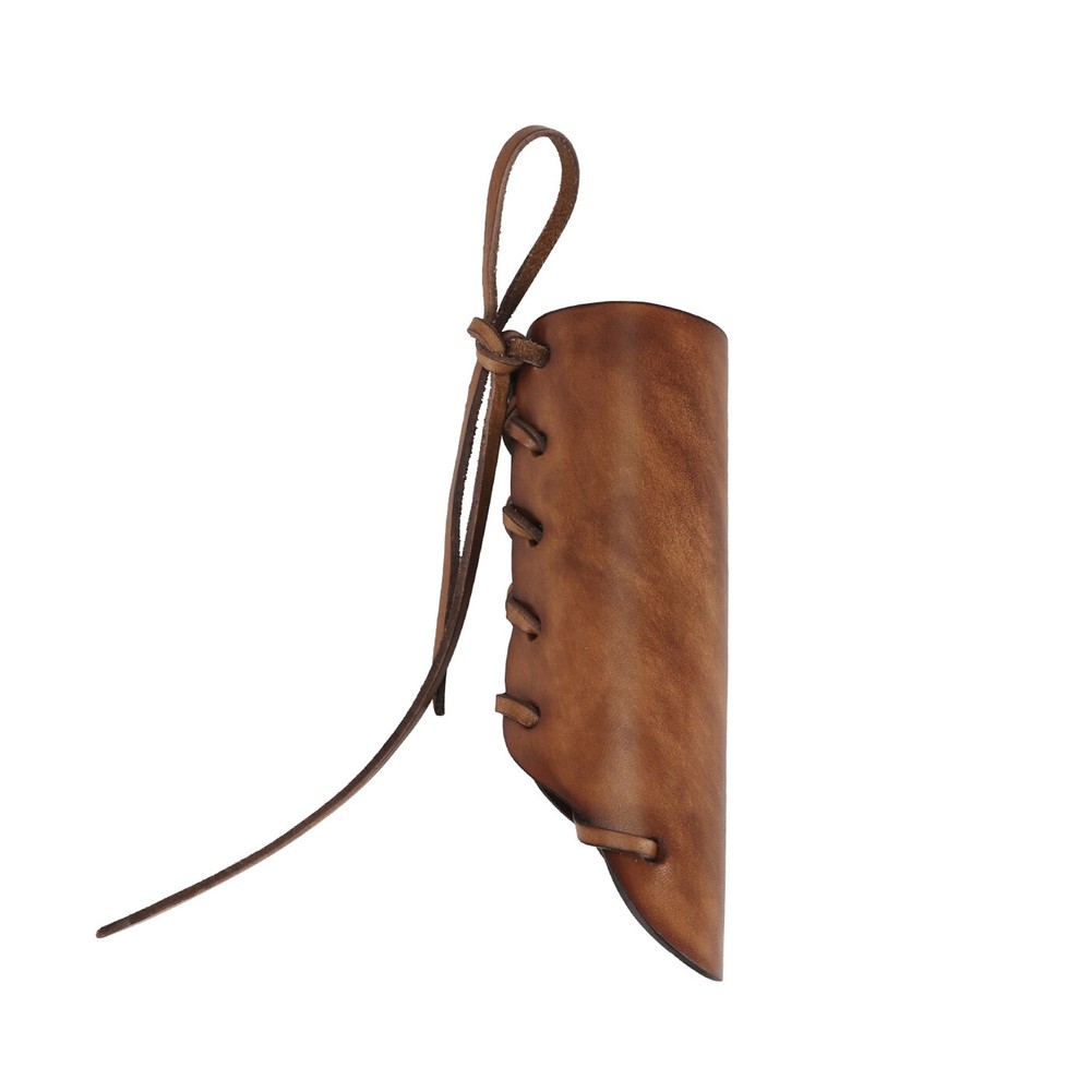 TOURBON Rustic Leather Axe Tool Handle Guard Protector Cover w/ Adjustable Belt