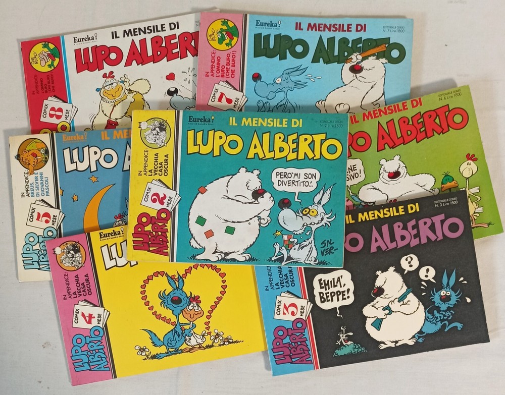 LUPO ALBERTO 2/8 complete sequence Ed. Horn 1984!!!!!