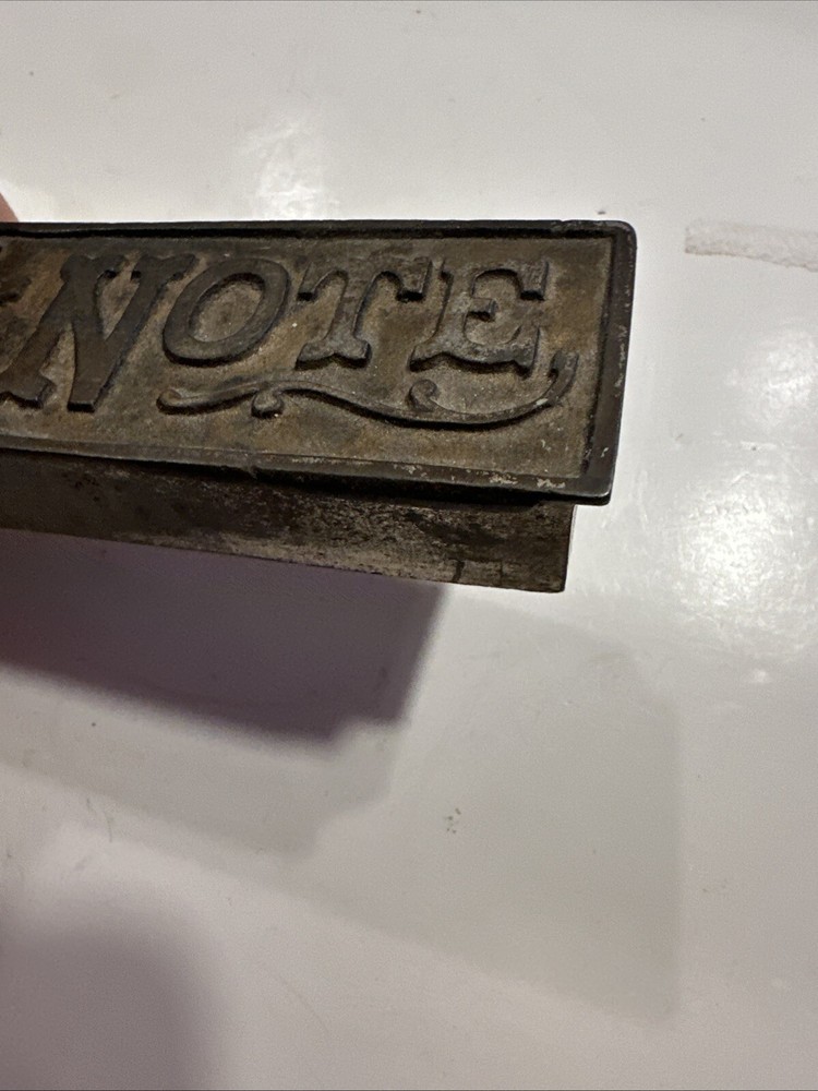 Antique Cast Iron Paperweight...Bank Note
