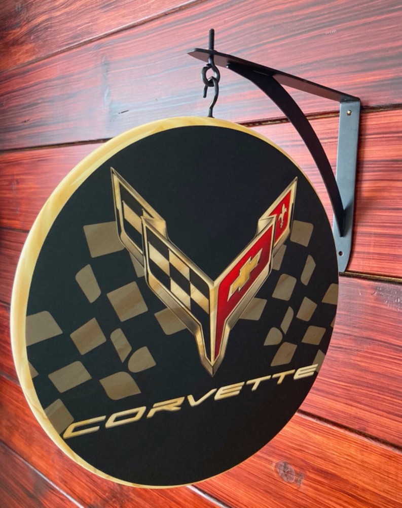 Chevrolet Corvette C8 Double Sided Pub Sign