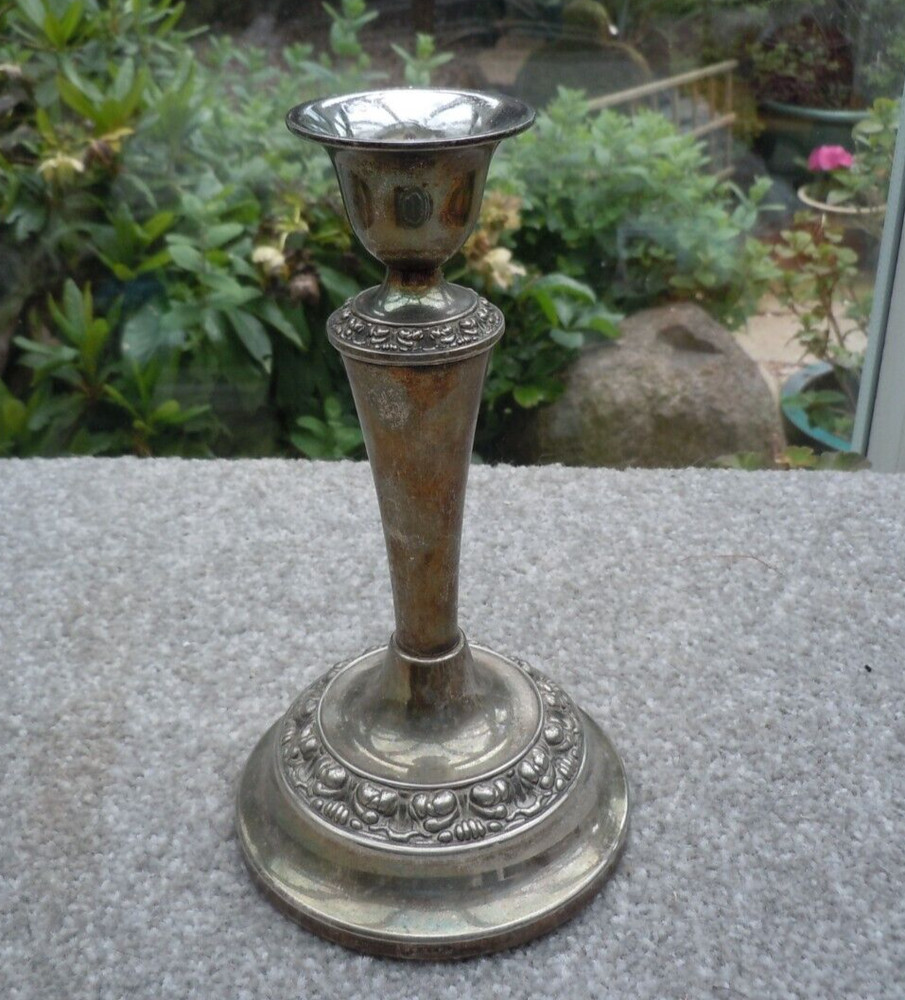 Silver Plated Candlestick by Ianthe.