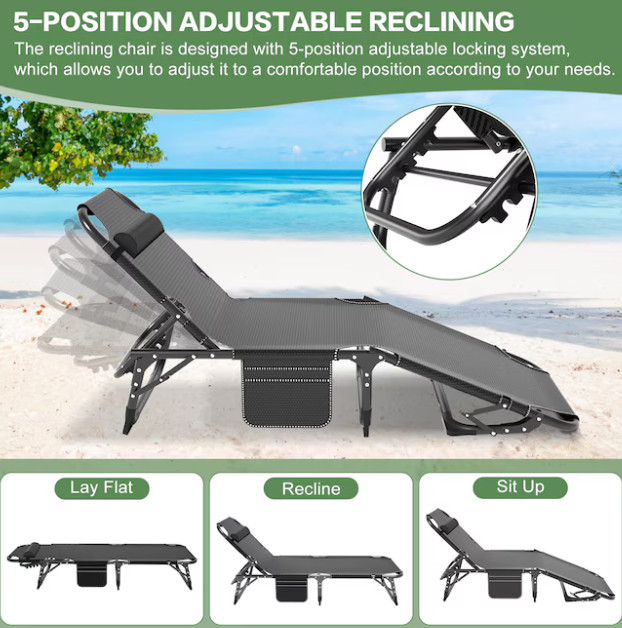 Esazn Folding Camping Cot Folding Stackable Polyester Large Cot