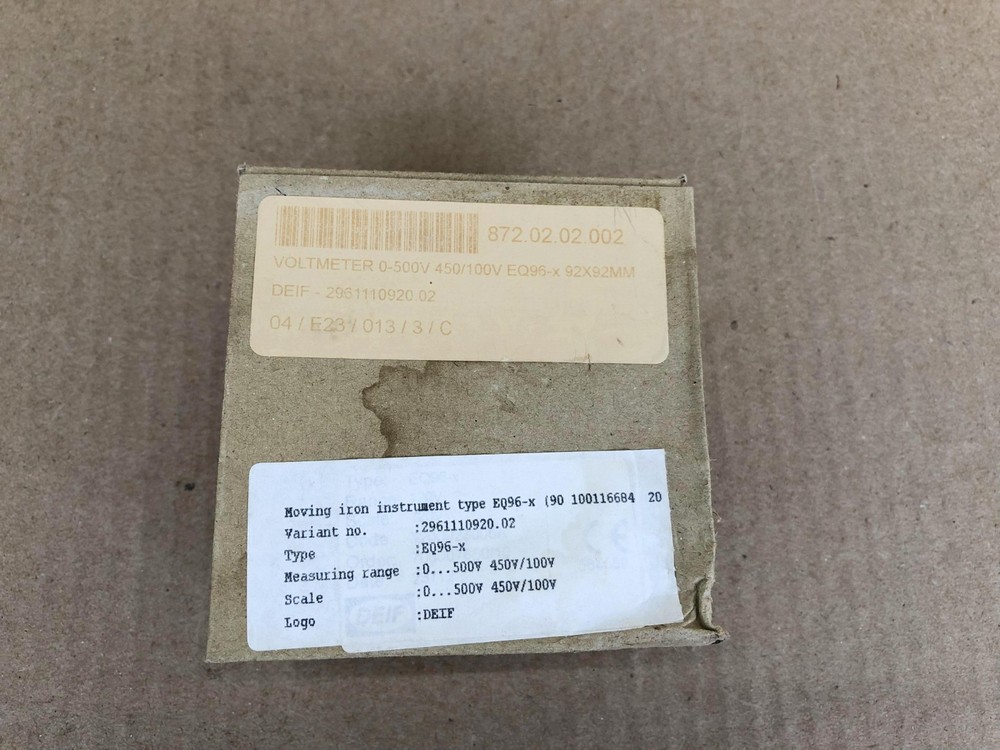 DEIF EQ96X VOLTMETER 564559 RANGE 400 (2)