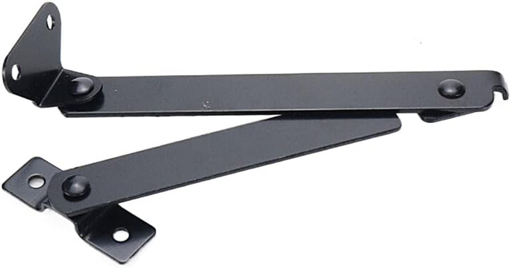 2 Pcs Black Lid Support Hinges, Rotatable Folding Lid Support Hinge for Window,