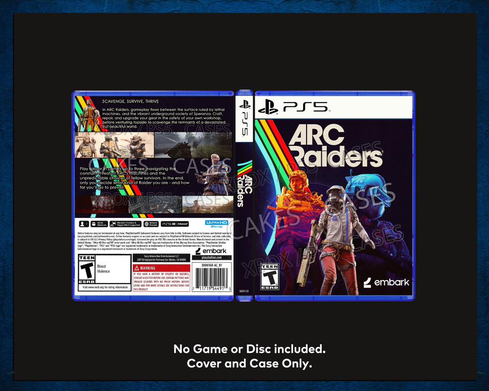 Replacement Case -NO GAME- Arc Raiders - PS5 Game Case