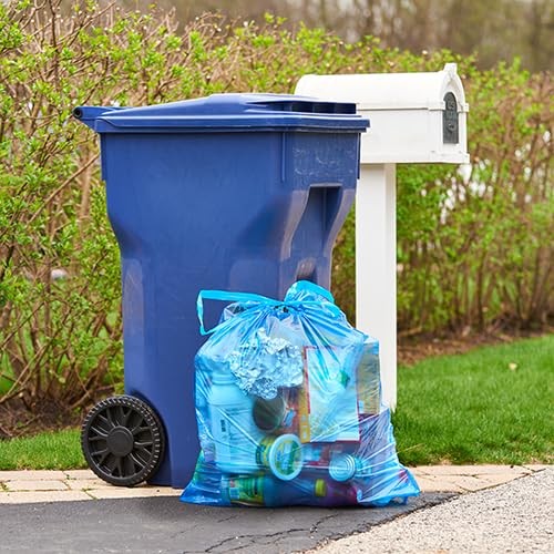 Hefty 13 Gallon Blue Trash Bags 60 Count Secure Drawstring Kitchen Bags