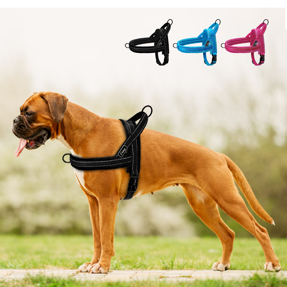 No Pull Dog Harness Large Nylon Strap Vest for Walking Small Medium Large Dogs