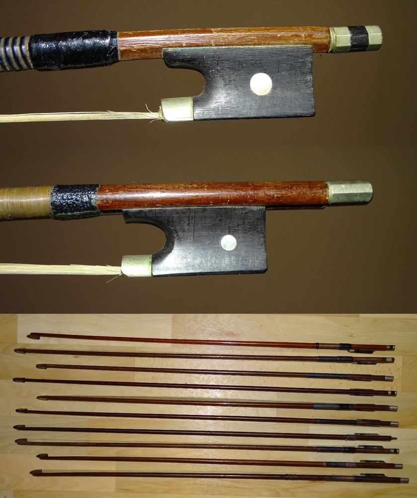 10 OLD VIOLIN BOWS FOR RENOVATION (S072)