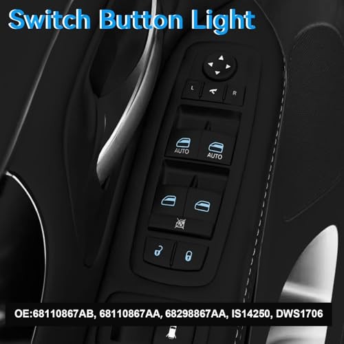 Driver Side Master Power Window Switch 9 Pins + 3Pins Compatible 68110867AB