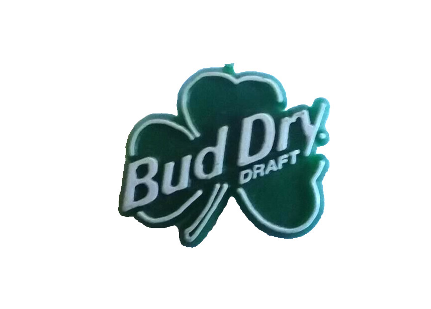 Bud Dry Draft vintage plastic Pinback