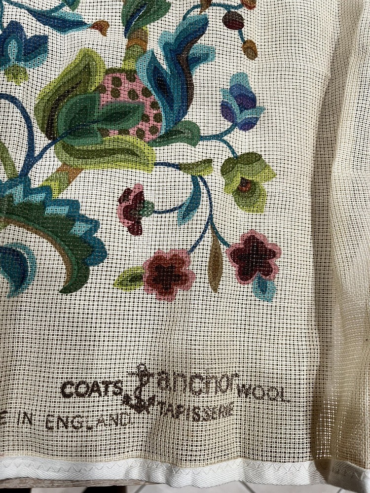 Vintage Penelope Jacobean Handpainted Canvas