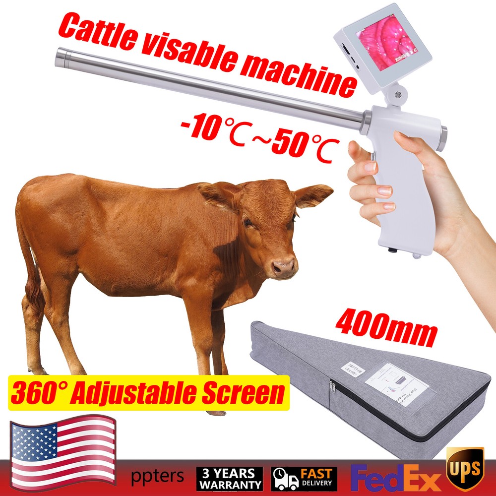 Insemination Kit w/ Adjustable HD Screen For Cows Cattle Visual Insemination Gun