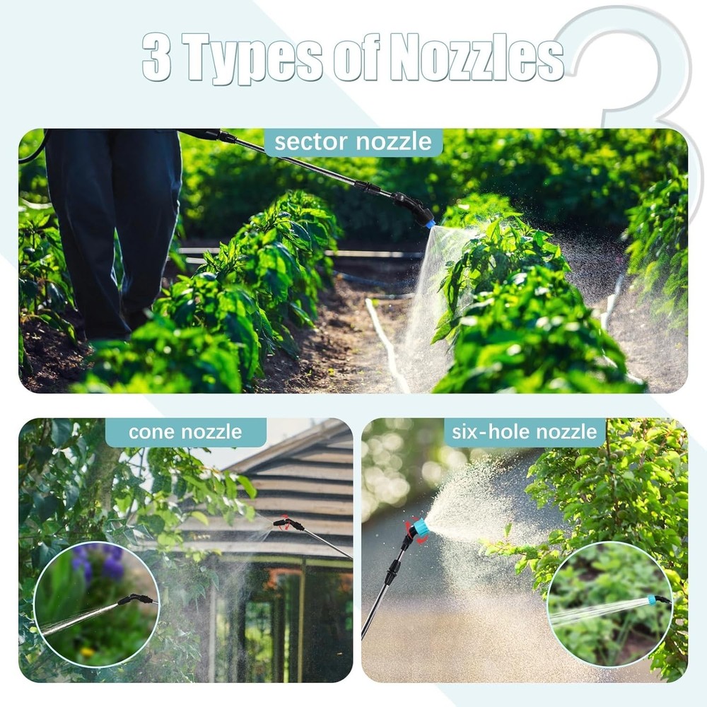 Stylish 2 Gallon Garden Sprayer with Multiple Nozzle Settings for Enhanced Usage