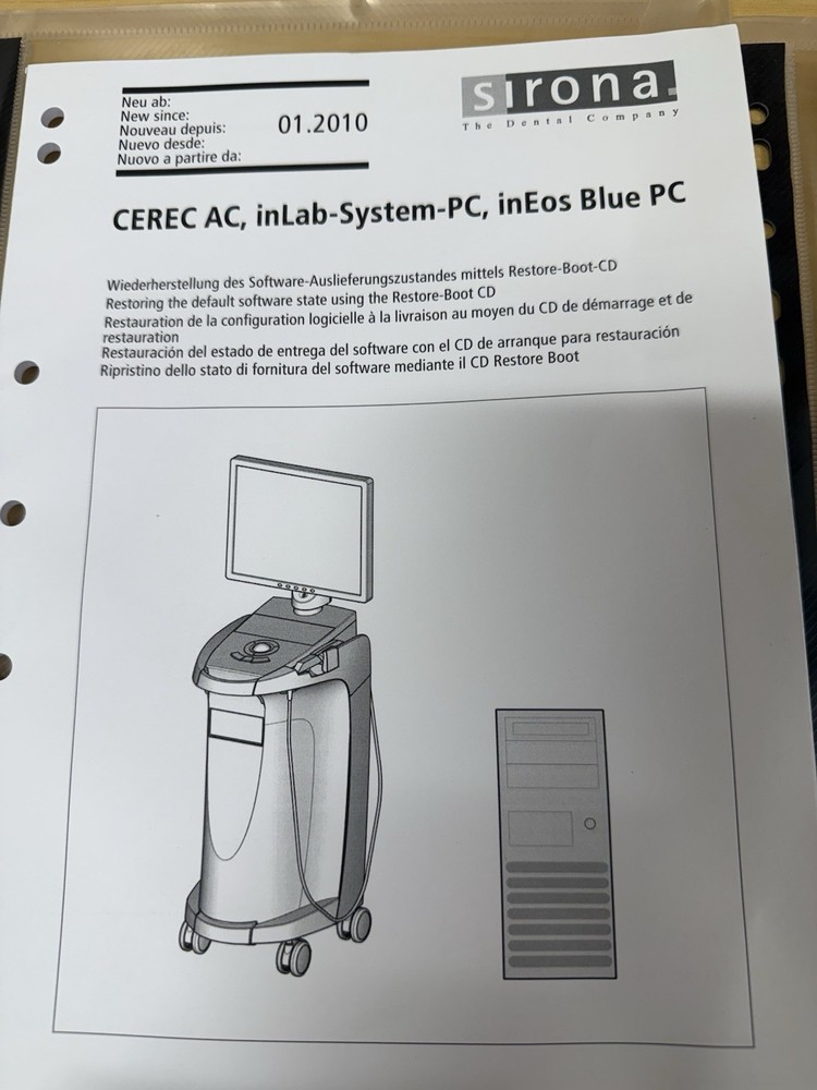 Sirona Cerec AC 3 Software disc cd Manuals installation instructions — Omnicam