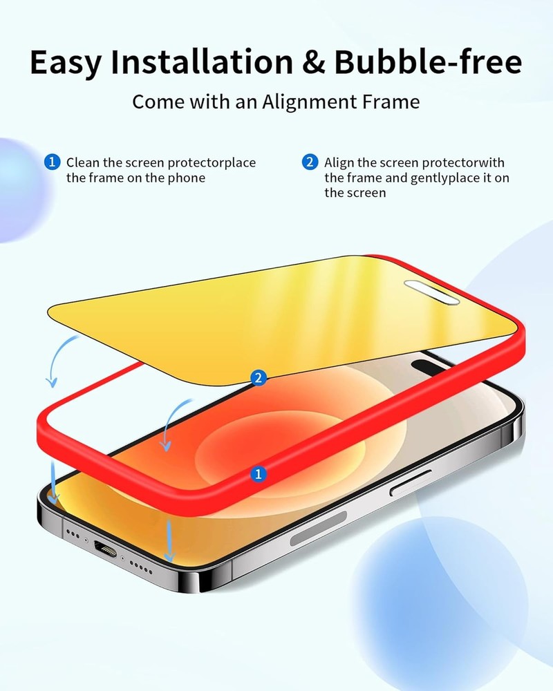 Privacy Screen Protector for iPhone 16 Pro Max 6.9 For iphone 16 Gold