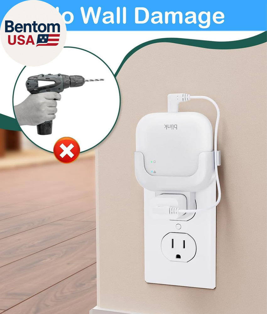Outlet Wall Mount Compatible with Blink Sync Module XR, Space Saving and No Dril
