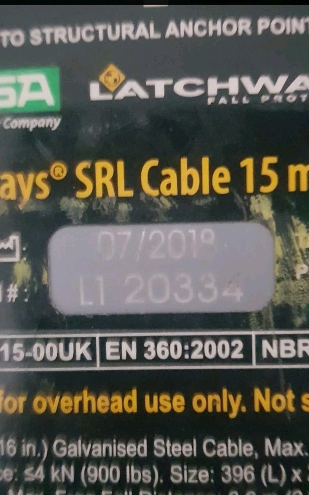 Self Retracting Lifeline (15m)