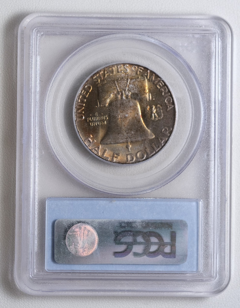 Toned 1956 Franklin Half Dollar PCGS MS66 "059"