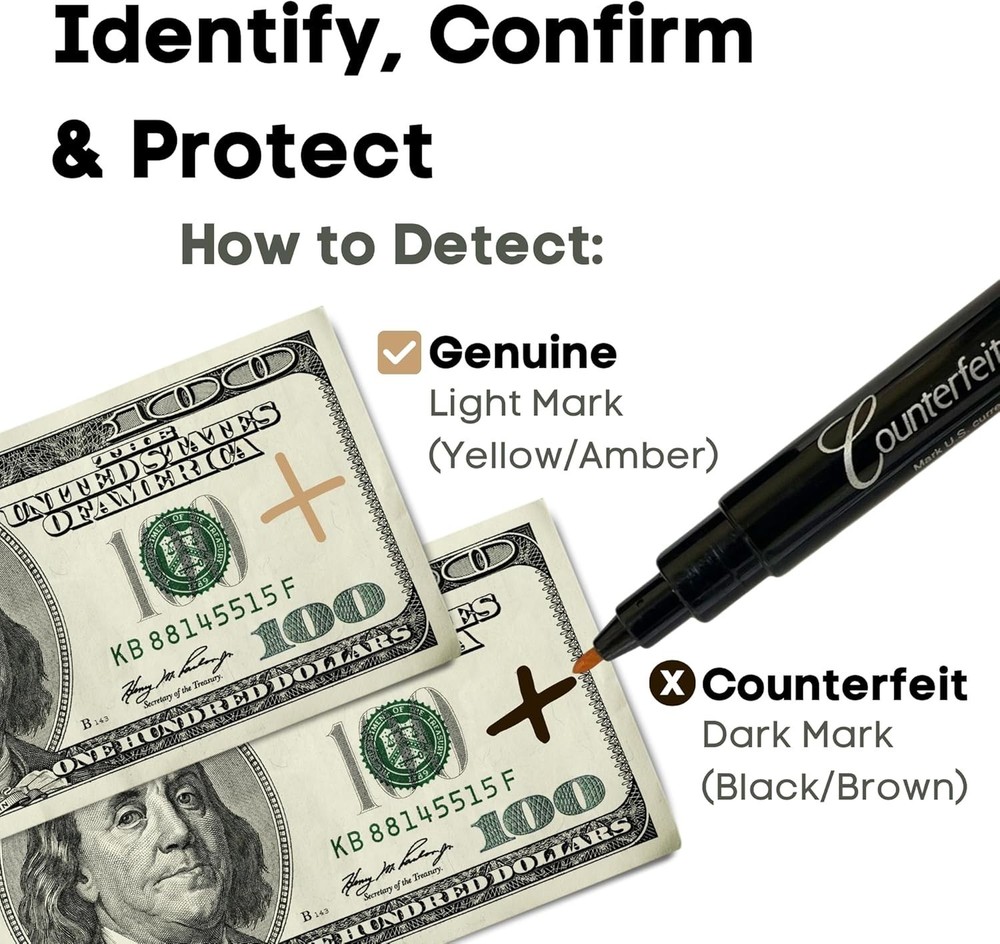 Money Detector Marker Pen Kit - 15 Pack