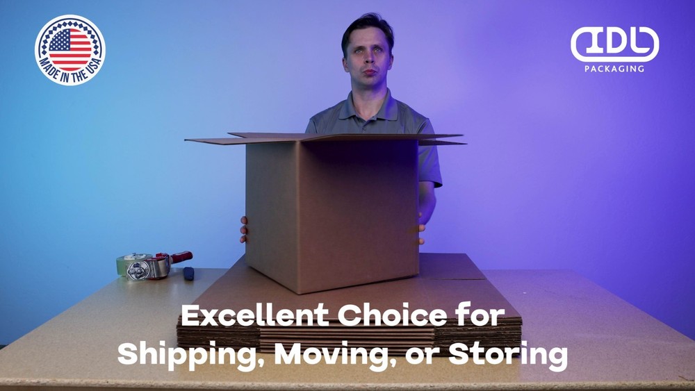 5-Pack Tall Shipping Boxes 8x8x48" - Extra Strength Corrugated Moving Boxes
