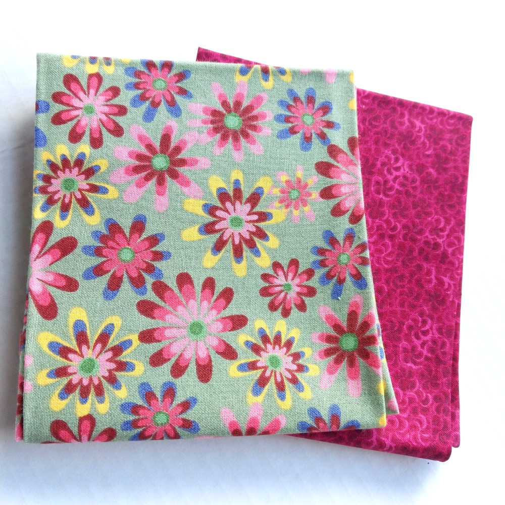 Fat Quarter Bundle 2pcs 100% Quilters Cotton