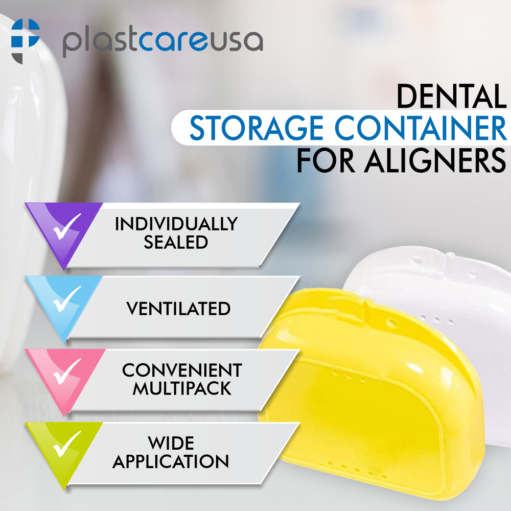 72 Sealed Assorted Dental Retainer Denture Case, Mouthguard Containers (6 Boxes)