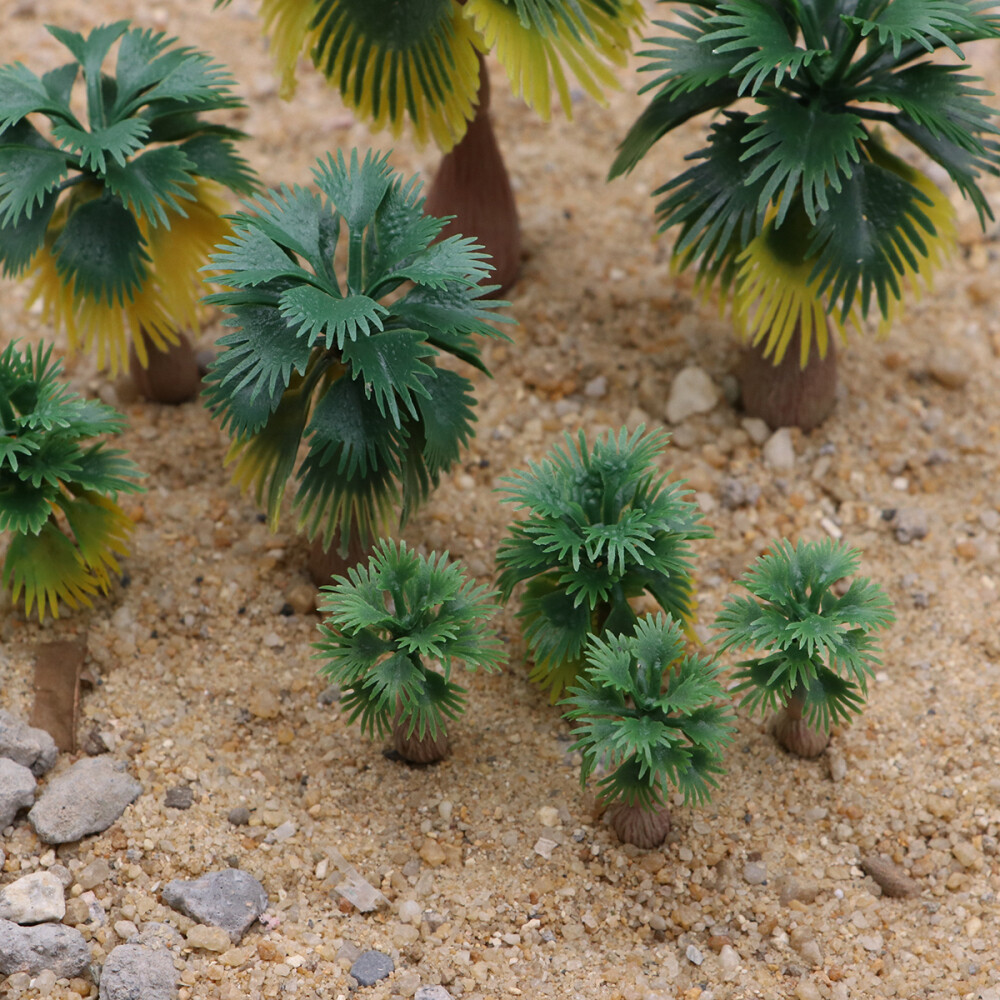 15pcs Model Palm Trees Model Trees Plastic Trees for Diorama
