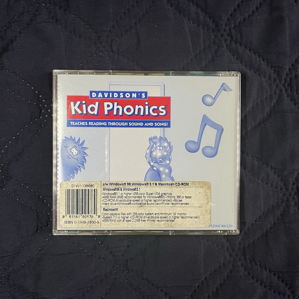 Kid Phonics 1 ages 4-7 windows/mac CD-ROM