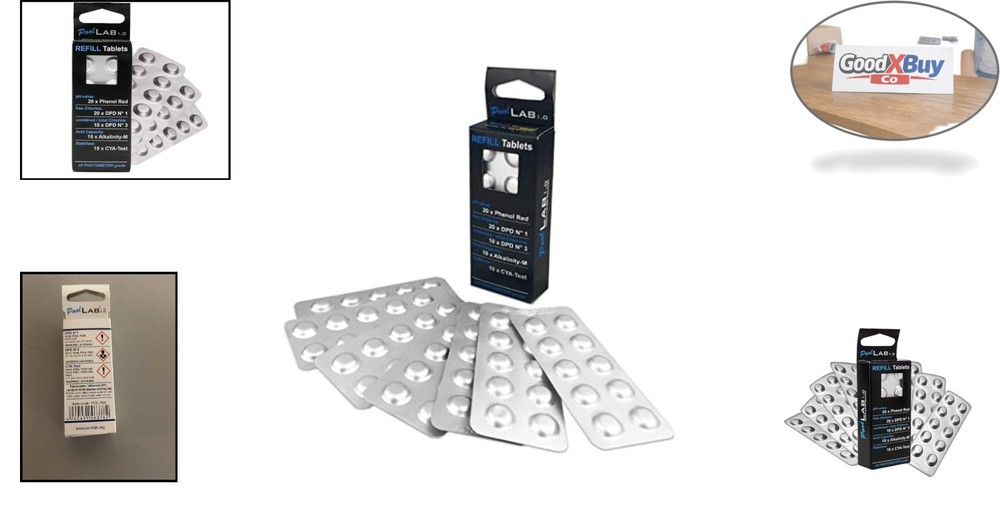 Replacement Water Testing Tablets for Pool Lab 1.0 Kit 70 Tablets PoolWater...