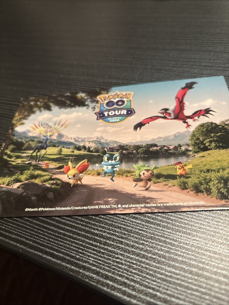 Pokémon Go Tour Global 2026 Exclusive Postcard, Pin, Ambassador Code Bundle