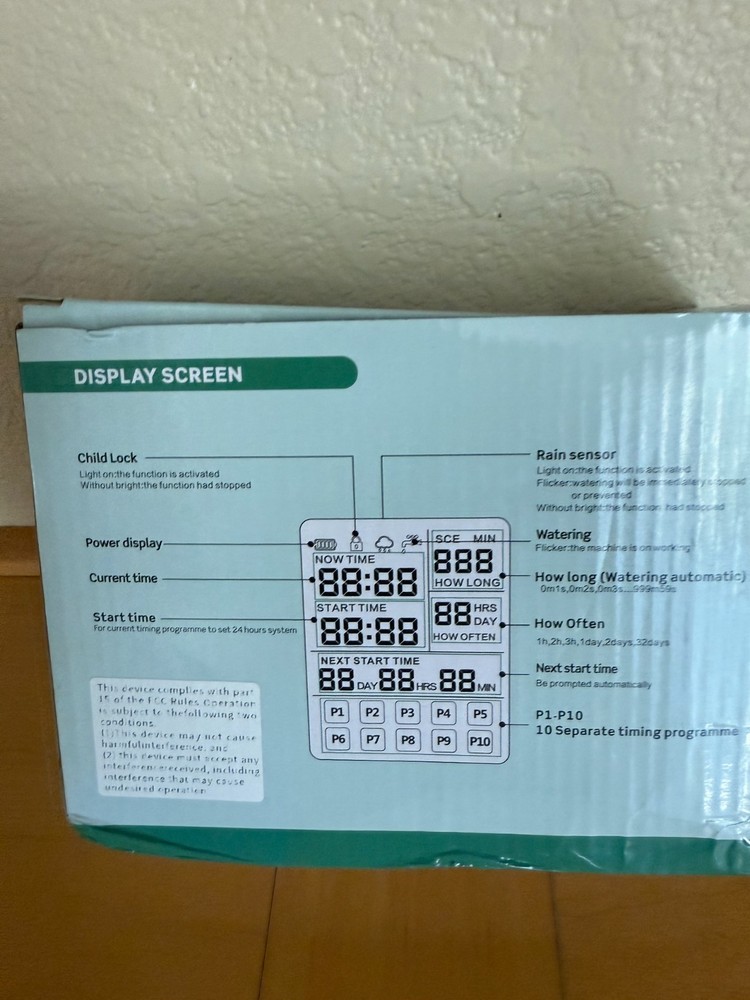 WT05 Automatic Water Timer IP54 Rain Sensor & Child-Lock – 1‑Zone, 10 Programs