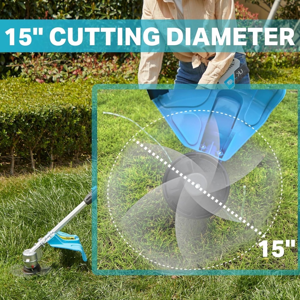 Grass Trimmer Edger Cordless 2 in 1 Tool
