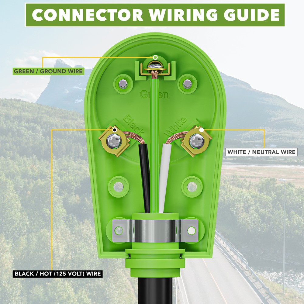Leisure 30 AMP RV Receptacle Plug Male End TT-30P Replacement Electrical Adapter
