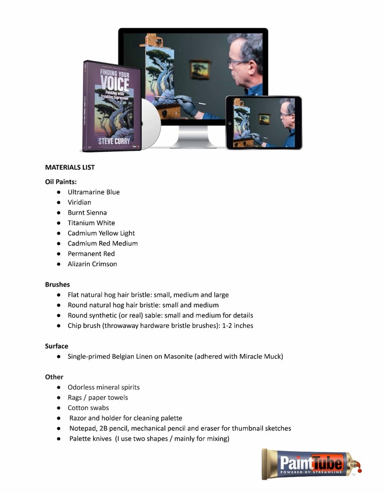 Steve Curry Finding Your Voice Art Instruction DVD