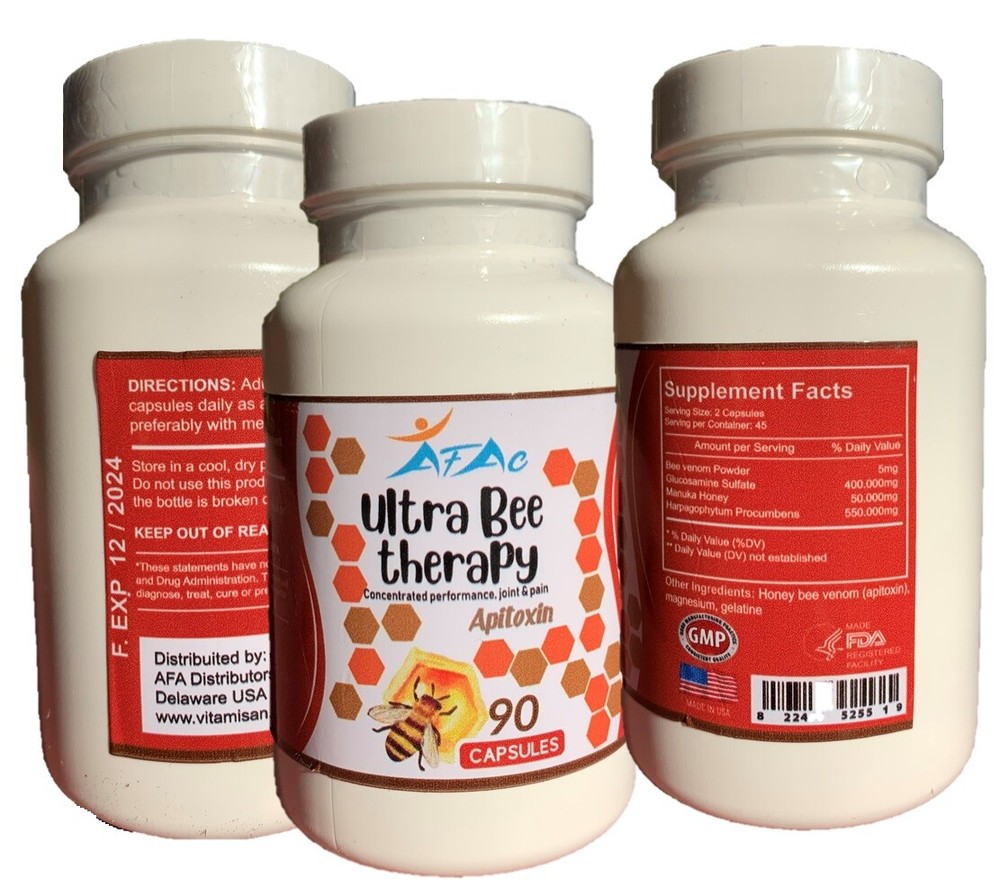 2 Bio Bee Therapy Venom Extract anti-inflammatory Miracle Arthritis support 180