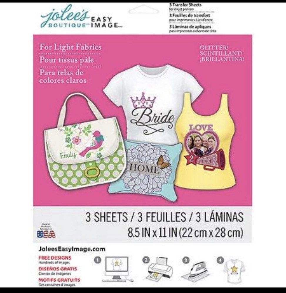 Easy Image Transfer Paper: Light Fabrics