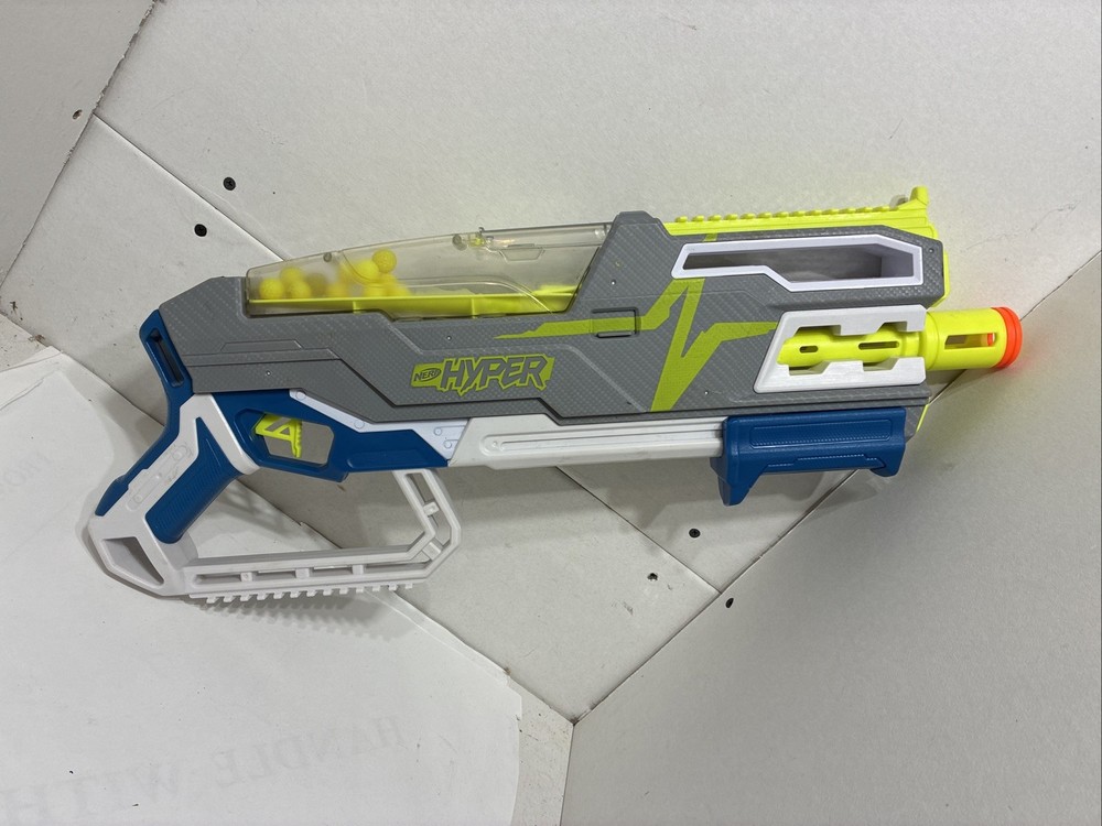 Nerf Hyper Siege-50 Pump-Action Blaster Hyper Rounds Ball Included Used
