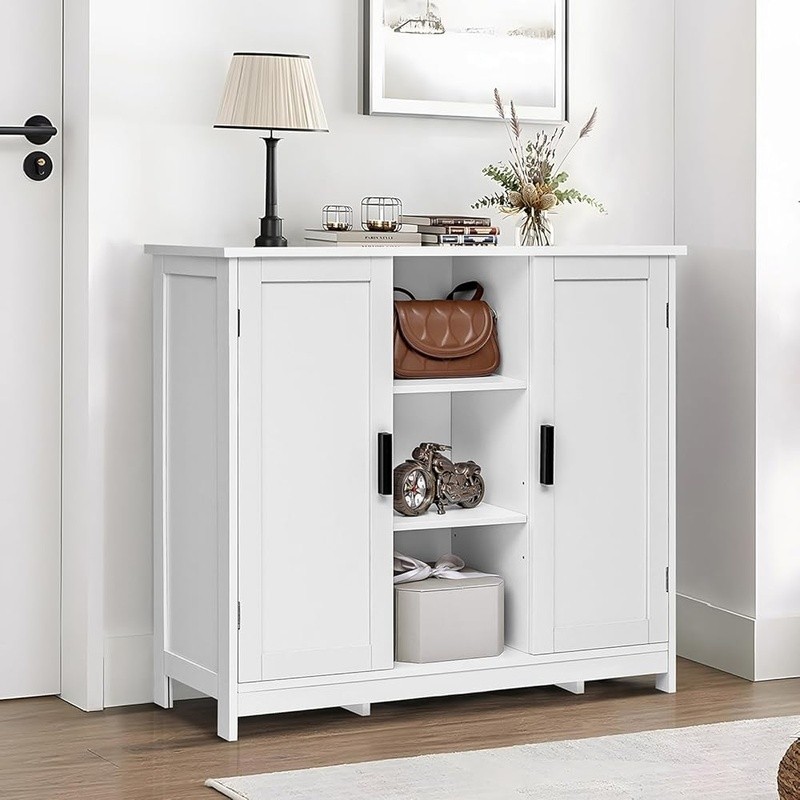 Buffet Cabinet Storage Organizer Adjustable Shelves Multi-Functional Sideboard