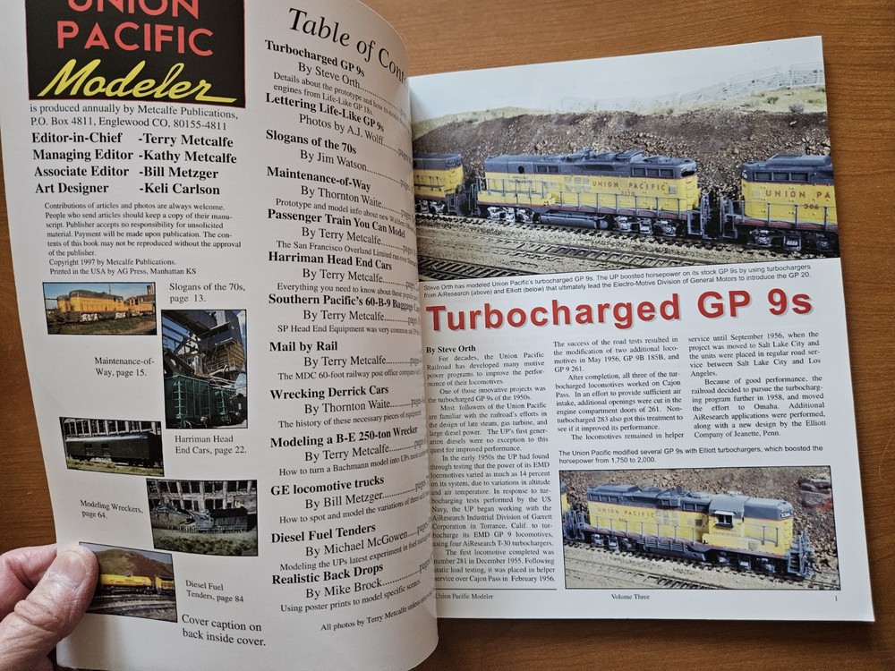 Union Pacific Modeler Volume Three (1997 paperback)
