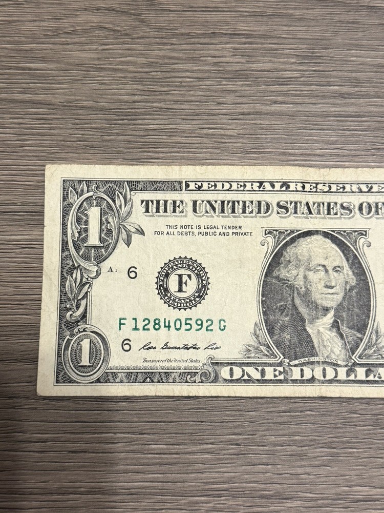 Over Ink Print Error 2009 $1 Dollar Bill