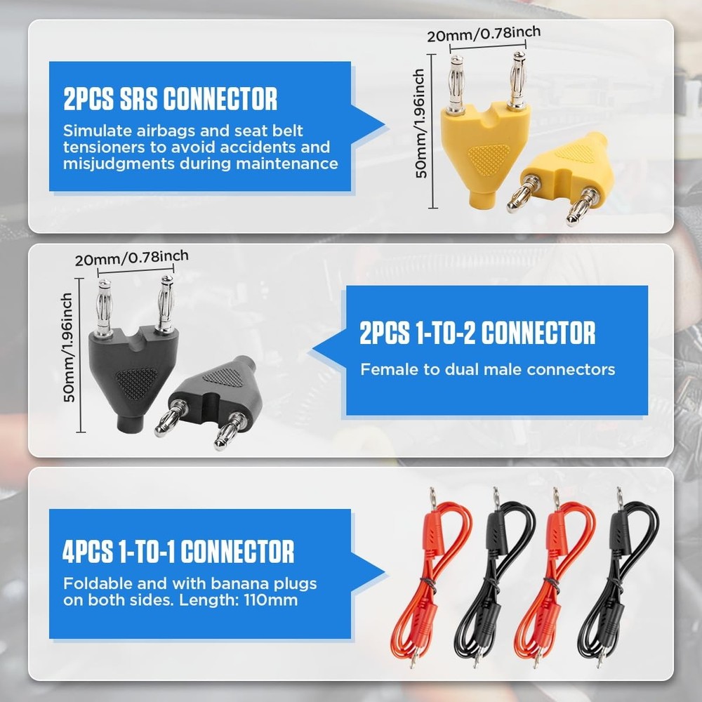 Multimeter Test Leads Kit 104PCS Multimeter Leads Kit Multi Function Electric...