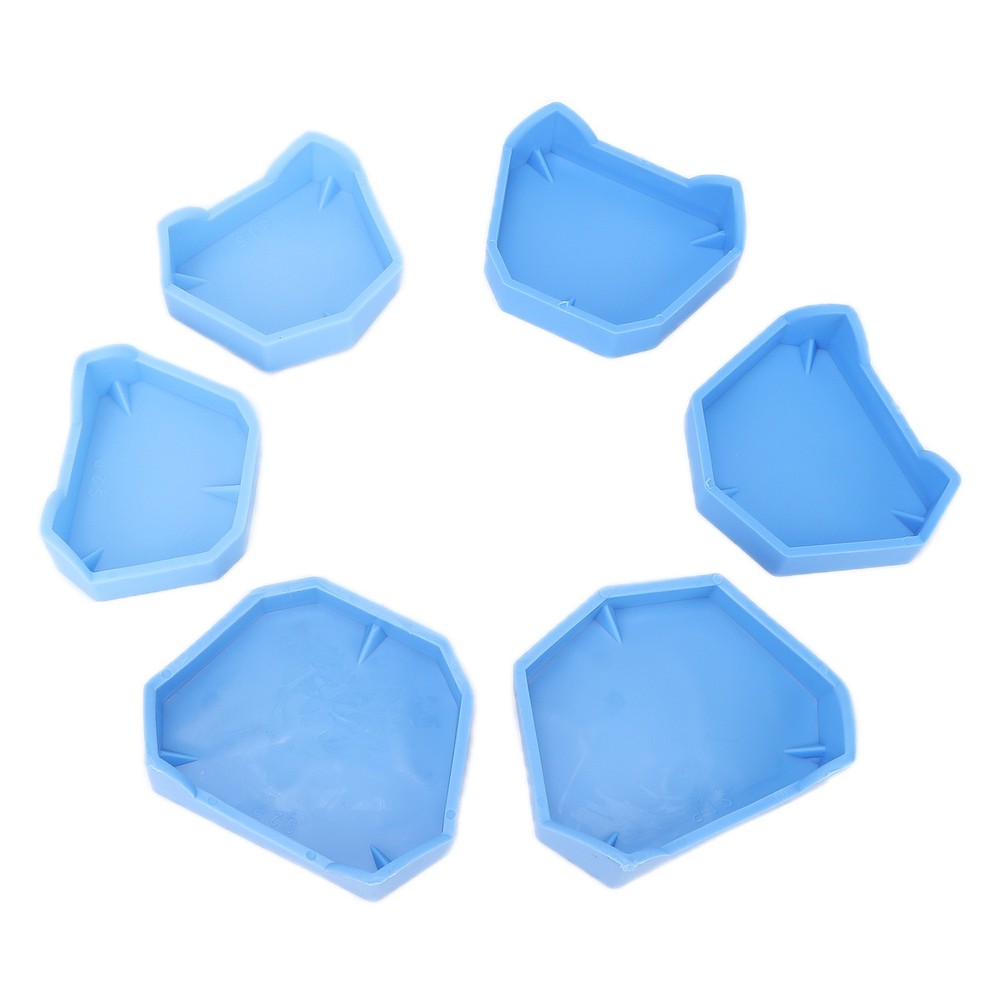 6pcs Dental Lab Model Base Silicone Dental Lab Loading Blue For Dentists