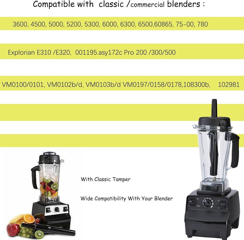 Upgraded 64oz Blender Container with Tamper - Durable, Safe & Versatile!