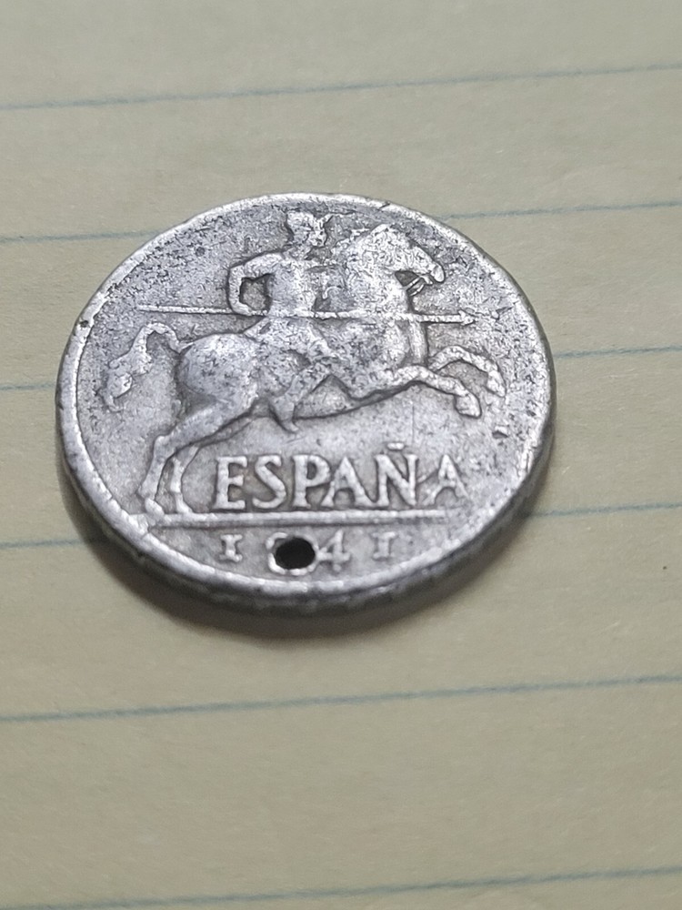1941 SPAIN 5 CENT COIN ( VF)